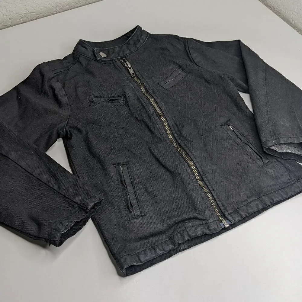 Art Class Black Zip Moto Jacket size XS